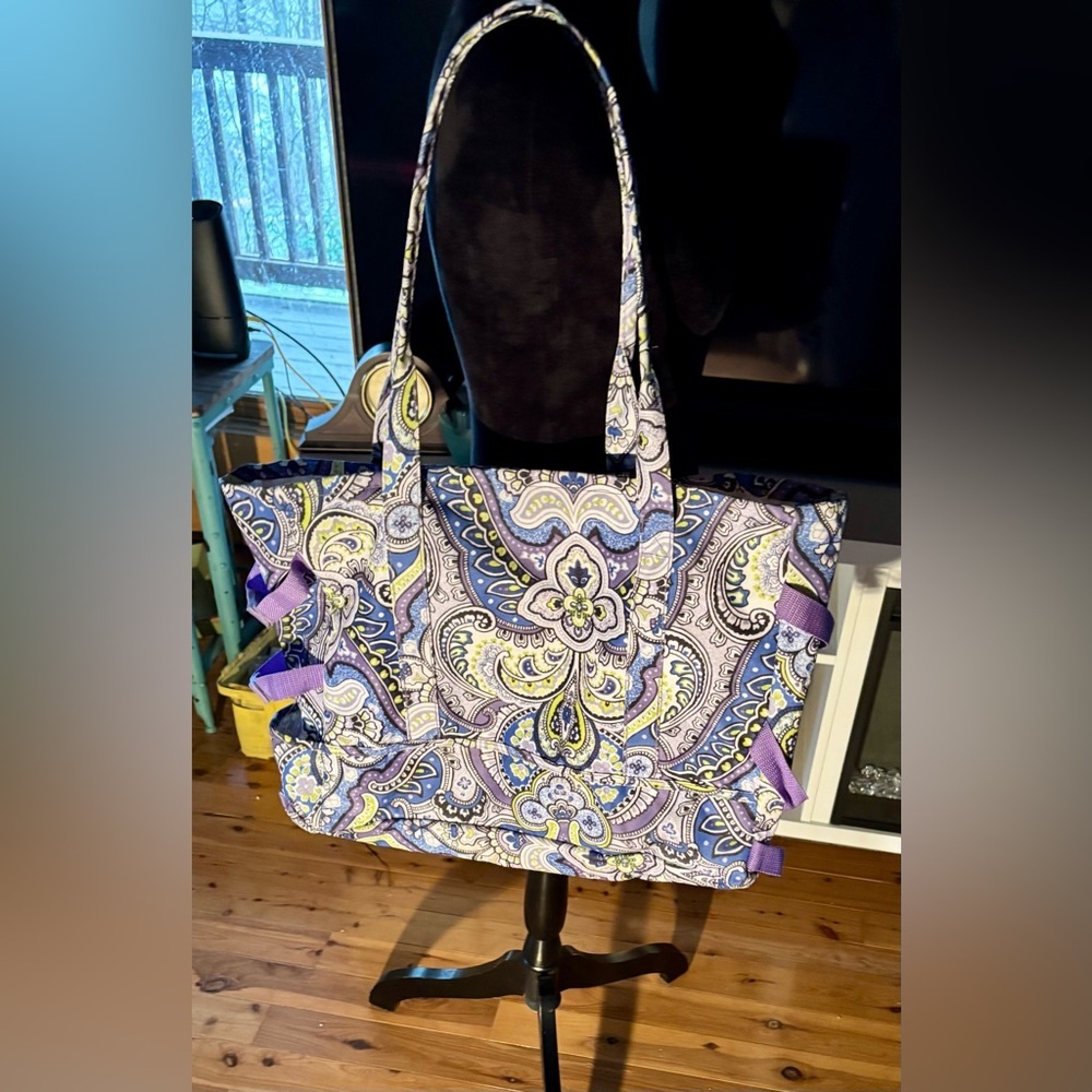 🏖️Laura Ashley “Seaside” Beach Tote w/Attached Coordinating Pouch🏖️ NWOT - Picture 2 of 12